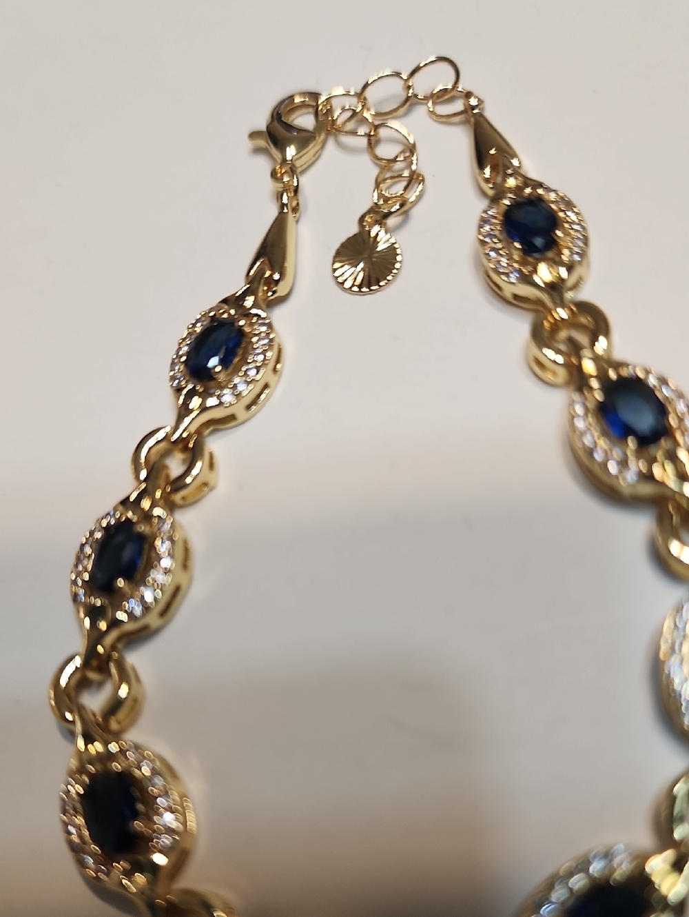 Multicolor Sapphire Bracelet 18k Real Gold Plated, Anti-fading Luxury Vintage - Picture 6 of 11